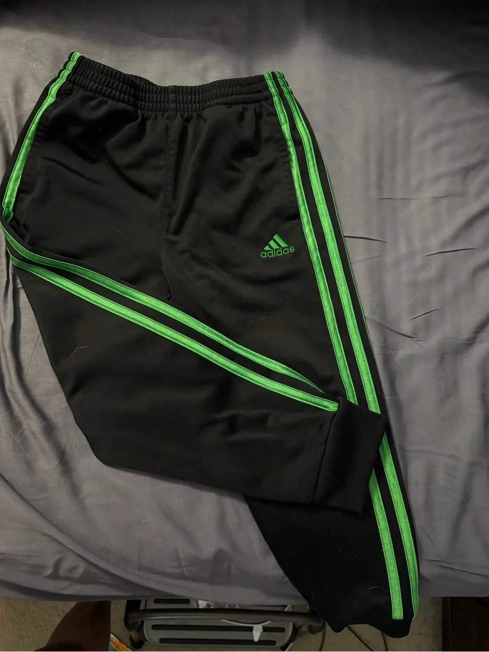 Adidas Black Athletic Track Pants and Jacket